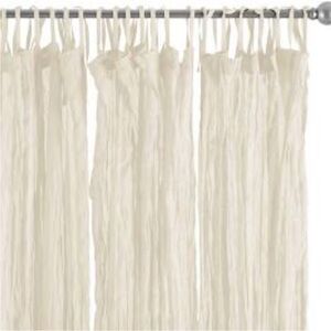 World Market Cotton Crinkle Voile Curtains Set of 3